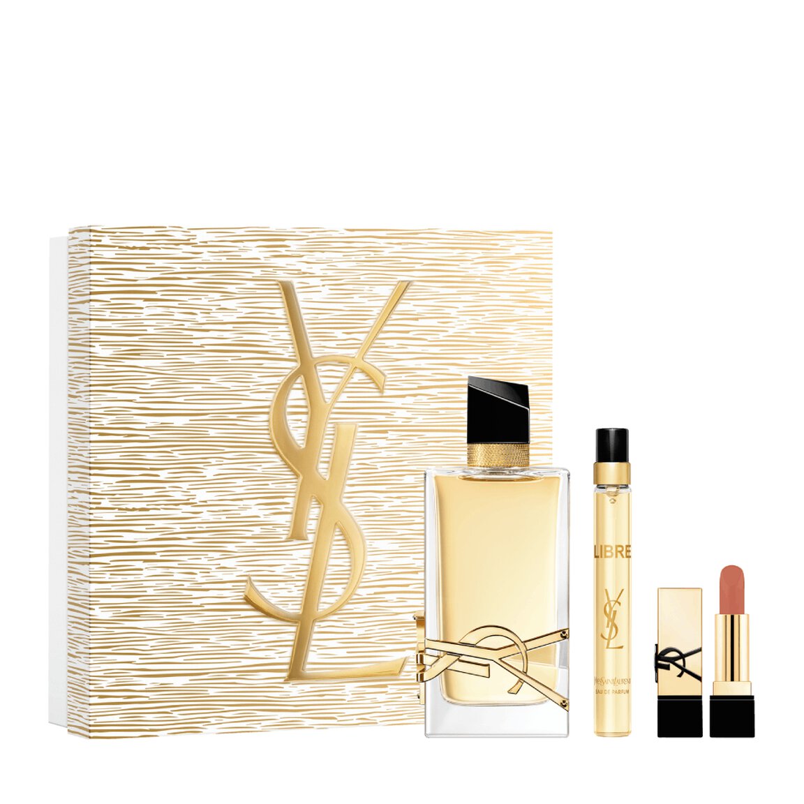 Coffret libre eau de parfum + miniature + rouge à lèvre