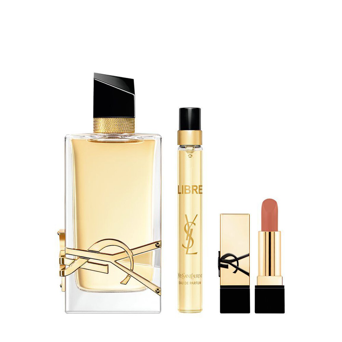 Coffret libre eau de parfum + miniature + rouge à lèvre